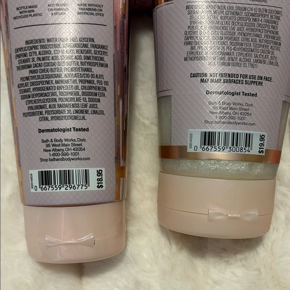 SET Champagne Toast Body Scrub & Cream Gucci Block Paris Heart Dish India Shelf - Picture 16 of 16